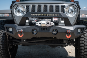 Jeep Wrangler Front Winch Bumper - Body Armor 4x4 - Orion Mid-Width - Black - `07-`22